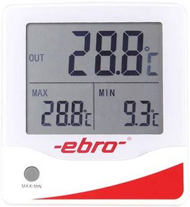 Termometr do lodówki TMX 320 z zewnętrznym czujnikiem z metalową tuleją 4 x 20 mm Termometr kuchenny do żywności ebro TMX 320, -50 do +70 °C