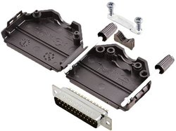 Zestaw listew męskich D-Sub TRU COMPONENTS TCDPPK25BKDBPK 7709912, rzędy: 2, styki: 25, 180 °, 1 szt.