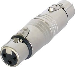 Adapter XLR NA3FF złącze żeńskie XLR - złącze żeńskie XLR  Neutrik NA3FF  1 szt.