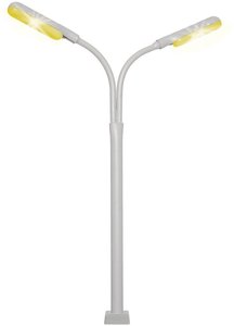 Lampa łukowa podwójna LED Viessmann 60951, 100 mm, skala H0, biała