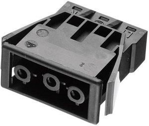 Złącze męskie sieciowe Adels-Contact  złącze żeńskie do wbudowania pionowego Łączna ilość styków: 2 + PE 16 A czarny AC 166 GEBU/ 3 1 szt.