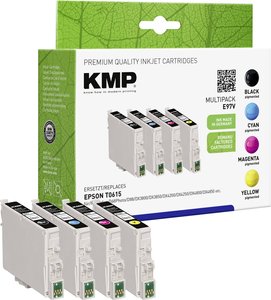 Zestaw tuszy KMP E97V = EPSON T061X40, zamiennik, czarny, kolor