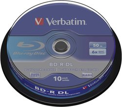 Płyta Blu-ray Verbatim 43746, 50 GB, 6 x, 10 szt.