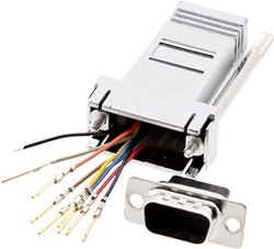 Adapter D-SUB encitech 2112-0105-03 złącze żeńskie D-SUB 25-pin - złącze żeńskie RJ45 8p8c