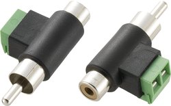 Adapter RCA/Cinch złącze męskie RCA/cinch - złącze żeńskie RCA/cinch, śrubowe TRU COMPONENTS 1572281 1 szt.