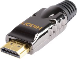 Złącze HDMI męskie Hicon HI-HD-M, metalowa obudowa, do lutowania