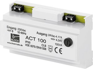 Transformator bezpieczeństwa ACT 63, 230 V 24 V 2.625 A 63VA Block