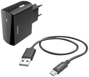Hama  Ładowarka USB 12 W dom, gniazdo  Ilość wyjść: 1 x USB-A