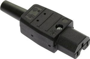 Złącze męskie IEC AS Schwabe 62082, styki: 2, 230 V, 10 A, 1 szt.