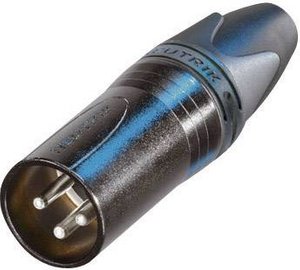 Złącze męskie XLR NC3MXX-BAG Neutrik NC3MXX-BAG złącze męskie proste Ilość styków: 3  czarny 1 szt.