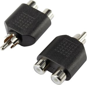SpeaKa Professional SP-7870160  Cinch Audio Adapter Y [1x złącze męskie RCA/cinch - 2x złącze żeńskie RCA/cinch] czarny