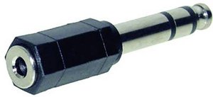 Adapter jack  złącze męskie jack 6,3 mm - złącze żeńskie jack 3,5 mm Stereo, Mono TRU COMPONENTS 1559813  1 szt.