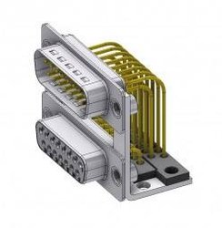 Złącze męskie podwójne D-Sub Deltron Connectors DPB 15PN70/15SN70, rzędy: 2, styki: 15, 180 °, 1 szt.