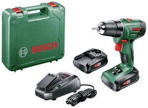 Wiertarko-wkrętarka akumulatorowa Bosch Home and Garden PSR 1800 LI-2 06039A310H920 18 V 1.5 Ah zaw. 2 akumulatory, zaw. ładowarkę, zaw. walizkę