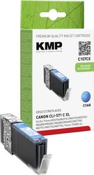 KMP Tusz Zamiennik Canon CLI-571C XL Cyjan  atrament KMP C107CX 1569,0003, 1 szt.