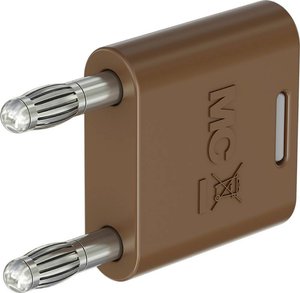 Złączka bananowa Stäubli KS2-4N-19 64.4010-27 Średnica pinu: 4 mm Rozstaw kołków: 19 mm brązowy 1 szt.