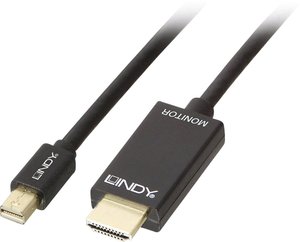 Przejściówka Mini DisplayPort, HDMI LINDY LINDY Mini DisplayPort/HDMI 4K30 2m 36927, 2.00 m