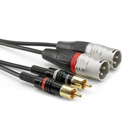 Przejściówka Sommer Cable HBP-M2C2-0150 [2x złącze męskie RCA/cinch - 2x złącze męskie XLR 3 pin] 1.50 m