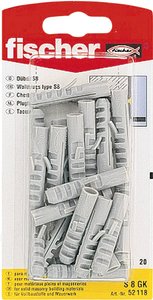 Kołki rozporowe Fischer 52116 S6 GK, nylon, 20 szt.
