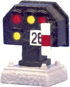Syganlizator świetlny zamknięcia toru Viessmann 4018A, kolej DB, 4 diody LED, do złożeni