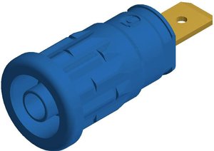 Gniazdo laboratoryjne zabezpieczone Złącze żeńskie do wbudowania pionowego Średnica pinu: 4 mm niebieski SKS Hirschmann SEP 2620 F6,3 1 szt.