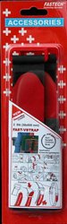 Taśma rzepowa z paskiem element z pętelkami i haczykami (D x S) 600 mm x 38 mm czarny, czerwony FASTECH® 690-330 2 szt.
