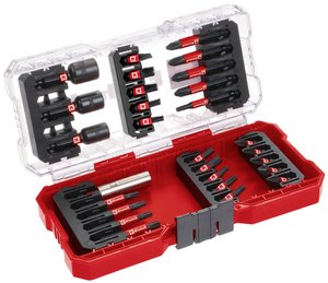 Einhell S-CASE 28 szt. Zestaw bitów odpornych na uderzenia, bity 25 mm, bity 50 mm, uchwyt na bity 60 mm, nakładki do kluczy nasadowych wraz ze skrzynką do przechowywania Bity Einhell  108703 1 zest.