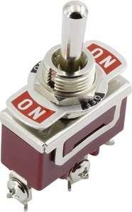 Przełącznik dźwigienkowy TRU COMPONENTS XT-21B 1426627, 2 x wył/wł, 250 V/AC, 15 A, 1 szt.