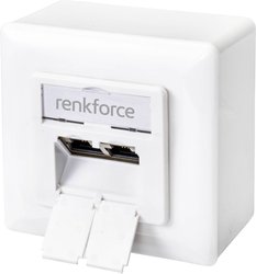 Gniazdo sieciowe Renkforce RF-4697900 RF-4697900, 2 Porty, CAT 6, nadtynkowy