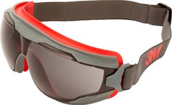 Okulary ochronne 3M Goggle Gear 500 G501V w kolorze szarym, szarym wyświetlania z szarym zamknięciem w kolorze szarym i tekstylnym (zdejmowany) 3M Goggle Gear 500 GG502SGAF Pełne okulary ochronne z zabezpieczeniem przeciw zaparowaniu czerwony, szary EN 16