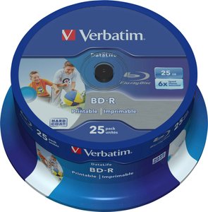 Płyta Blu-ray Verbatim 43811, 25 GB, 6 x, 25 szt.