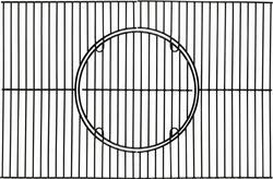 Uniwersalny zestaw rusztów grillowych, emaliowany, do systemu ruszt w ruszcie  Odlewany ruszt do grilla tepro Garten  czarny