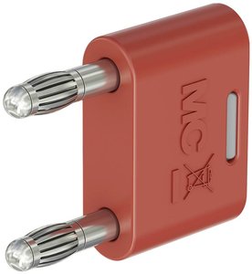 Złączka bananowa Stäubli KS-4N-19 64.4012-22 Średnica pinu: 4 mm Rozstaw kołków: 19 mm czerwony 1 szt.