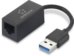 Adapter sieciowy Renkforce RF-4708614  1 GBit/s USB 3.2 Gen 1 (USB 3.0), LAN (10/100/1000 MBit/s)