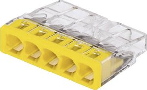Złącze do puszki podtynkowej WAGO 2273 2273-205-1, PIN: 5, 450 V, 24 A, 1 szt.