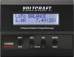 Ładowarka modelarska wielofunkcyjna VOLTCRAFT V-Charge 60 DC 6 A LiPo, LiIon, LiFePO, LiHV, NiCd, NiMH, Akumulator ołowiowy