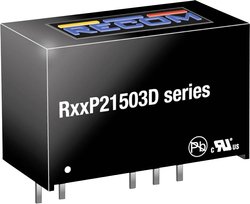 Przetwornica DC/DC, do PCB RECOM R15P21503D R15P21503D, SIP-7, 2 W, 185 mA, 1 szt.