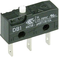 Mikroprzełącznik DB1C-B1AA 250 V/AC 6 A 1 x wł/(wł) ZF  chwilowy 1 szt.