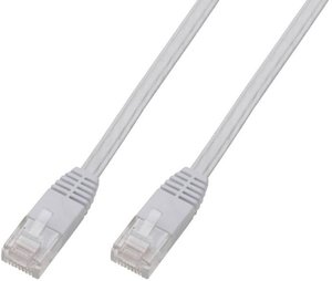 Kabel taśmowy DIGITUS Professional CAT 5e U-UTP, AWG 30/7, skrętka, długość 1 m, biały Kabel LAN RJ45, Digitus DK-1511-010F/WH, U/UTP, CAT 5e, 1.00 m, biały