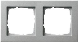 Osłona E2, ramka, podwójna, aluminium Ramka GIRA 0212 25, aluminiowy, 2x