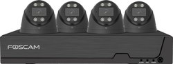 Foscam FNA108E-T4-2T 8-kanałowy zestaw do monitoringu 4K 8MP PoE (czarny) z 4 kamerami monitorującymi Foscam FNA108E-T4-2T black LAN IP-Zestaw monitorujący 8-kanałowy z 4 kamerami 3840 x 2160 px