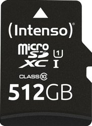 Karta pamięci microSD Intenso 512GB microSDXC Performance, 512 GB, Class 10 UHS-I