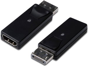 Przejściówka, adapter DisplayPort, HDMI Digitus DB-340602-000-S, [1x złącze męskie DisplayPort - 1x złącze żeńskie HDMI]