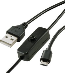 Kabel zasilający Renkforce Micro-USB z włącznikiem / wyłącznikiem Kabel zasilający Renkforce RF-4495300 1 szt.