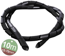 Wąż spiralny Quadrios 2111C146, 12 do 70 mm, czarny, 1 zest.