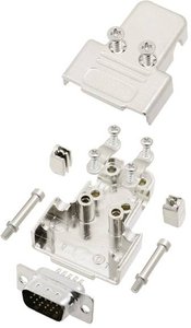Zestaw listew męskich D-Sub TRU COMPONENTS TCTRIM09HDP15K 7708604, rzędy: 3, styki: 15, 180 °, 1 szt.