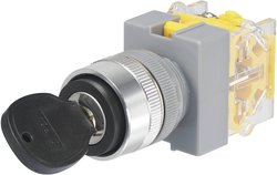 Przełącznik kluczykowy 250 V/AC 5 A 1 x wł/wył/wł 2 x 45 ° TRU COMPONENTS 704509 IP40 1 szt.