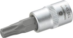 Końcówka klucza nasadowego 6,3 mm (1/4'') z końcówką T30 do uchwytu T Nasadka trzpieniowa TOOLCRAFT T30 816153 profil T 1 szt.