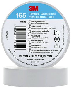 Taśma izolacyjna 3M Temflex™ 165 165WH1E Temflex™ 165 (D x S) 10 m x 15 mm 10 m 1 szt.