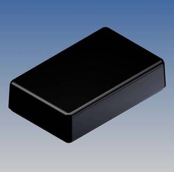 TEKO ABS enclosure with rounded corners, internal PCB mounting studs, matowiska powierzchnia. Wkręt zamykający 90 x 56 x 22 mm Black RAL 9004 Obudowa uniwersalna TEKO 10011.9, (D x S x W) 90 x 56 x 22 mm, ABS, 1 szt.
